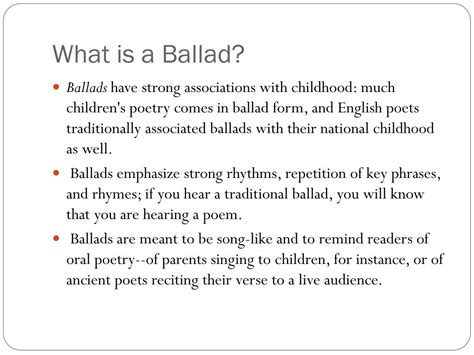 what is a ballad|Iba pa.